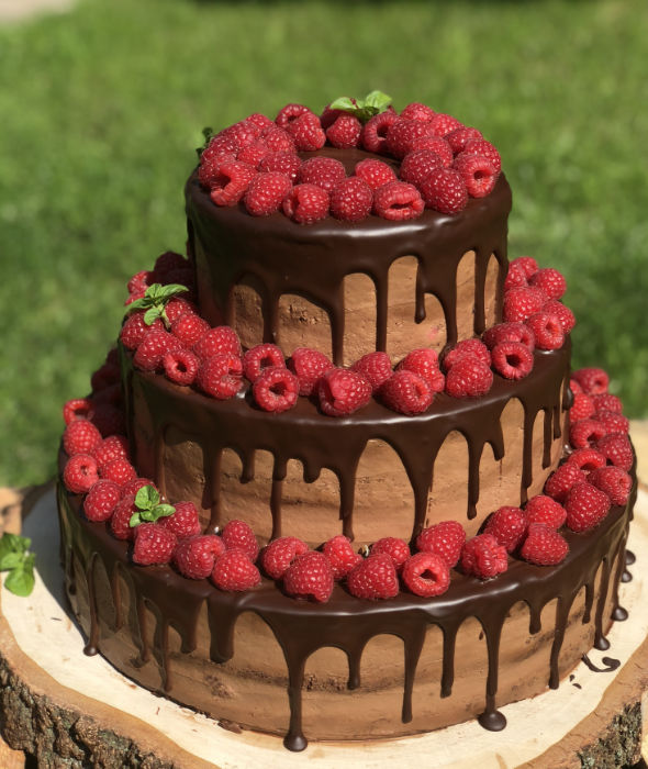 tort weselny kraków dekoracja drip cake-4